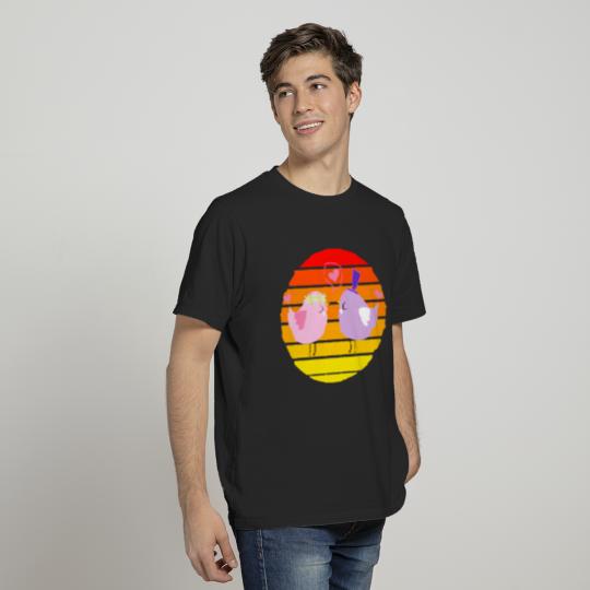 Cute Birds in love in the Sunset T-shirt