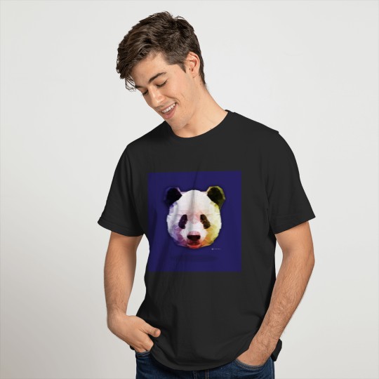 Panda Poster violet T-shirt