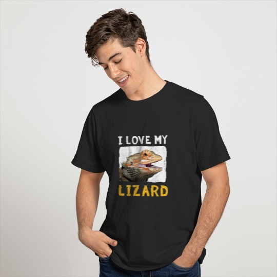 I Love My Lizard Funny Bearded Dragon Reptile T-shirt