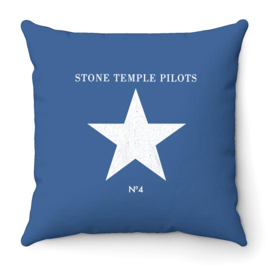 Stone Temple Pilots Rock Band Number 4 Album Cover Adult Short Sleeve Throw Pillows