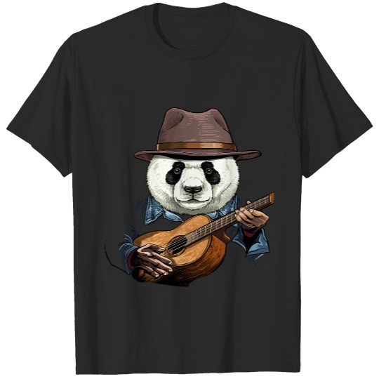 Acoustic Guitar Panda Guitar Player Bear Animal Guitarist 61.png T-Shirts