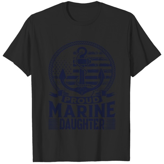 Marine Daughter Proud Marine Daughter United States Of America Military T-Shirts