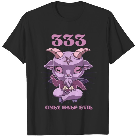333 Only Half Evil Pastel Kawaii Grunge Baphomet 617 T-Shirts