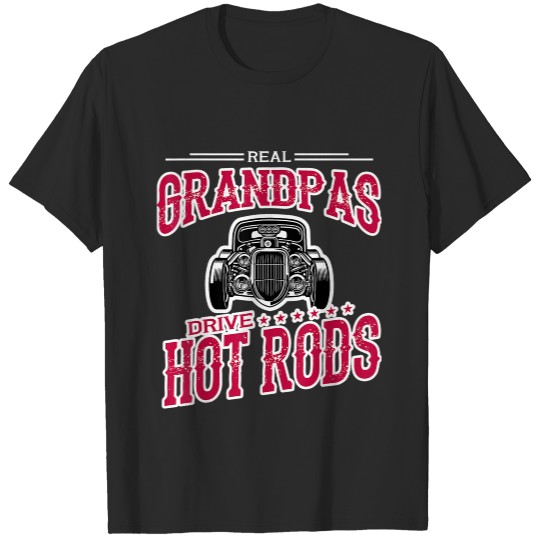Mens Hot Rod Grandpa Funny Christmas Gift  Car Fat T-Shirts