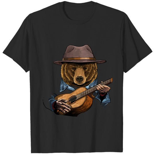 Acoustic Guitar Bear Guitar Player Animal Guitarist 267.png T-Shirts