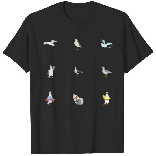 Animal T- Shirt Seagull Collection T- Shirt T-Shirts