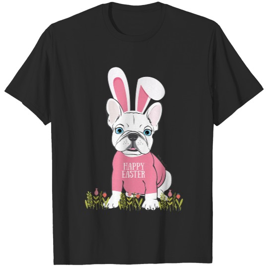 cute-french-bulldog-easter-bunny-ears-graphic-t-shirt-t-shirts