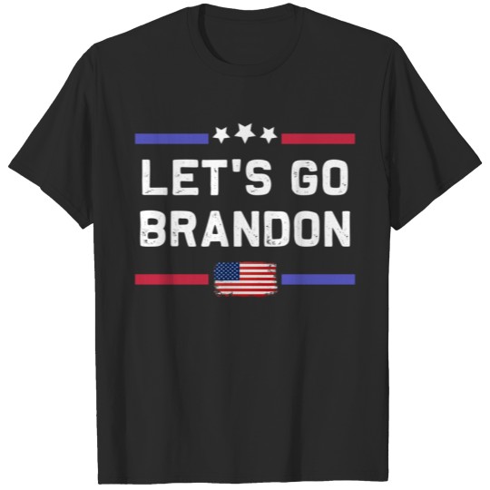 Let's Go Brandon Conservative Anti Liberal US Flag T-Shirt
