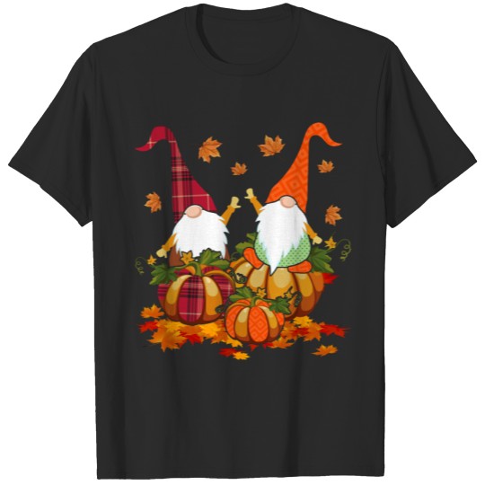 Auntumn Gnomes Riding Pumpkin Thanksgiving Gnomes Lover T-Shirt