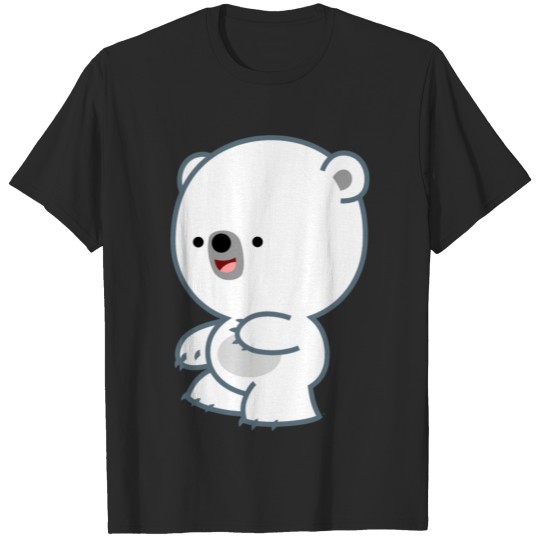 Prankish Cartoon Polar Bear Cub- Cheerful Madness T-shirt