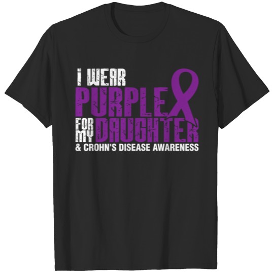 I Wear Purple For My Daughter And Crohns Disease T-shirt