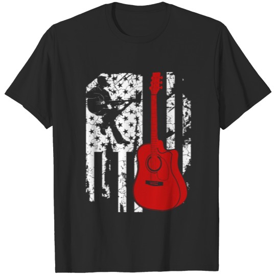 Acoustic Guitar Flag Tee T-shirt