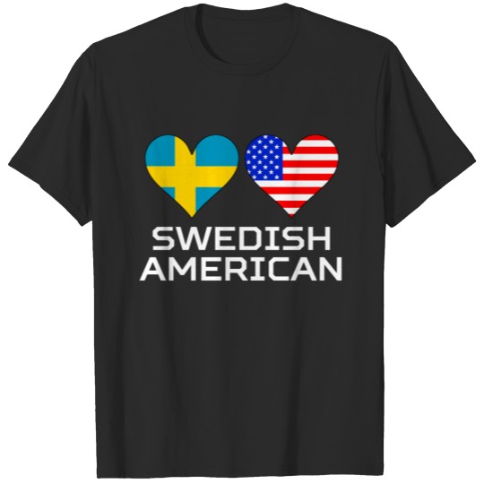 Swedish American Hearts T-shirt