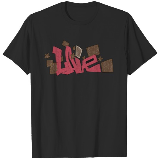 love_graffiti_black_red T-shirt