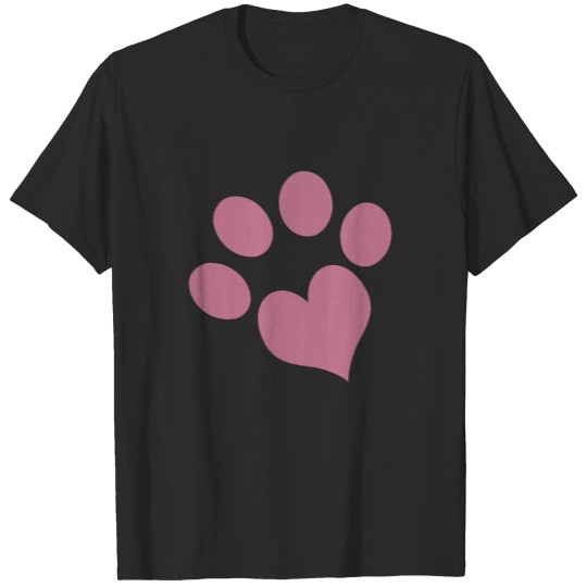 Heart Shaped Paw Print T-shirt