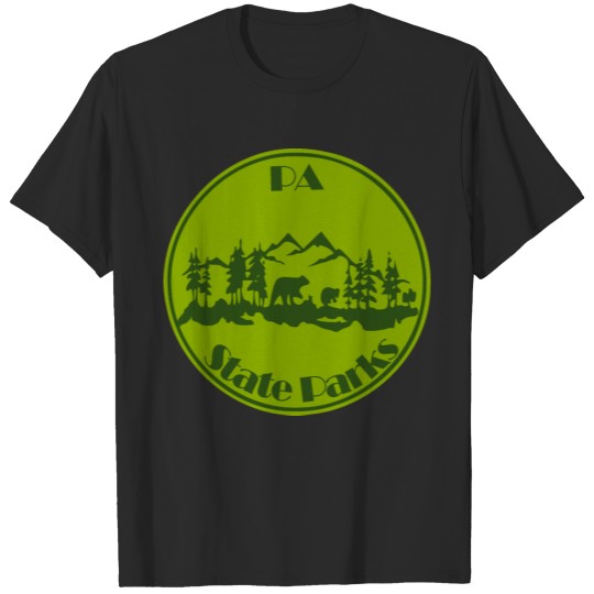 PA State Parks Bear Green T-shirt