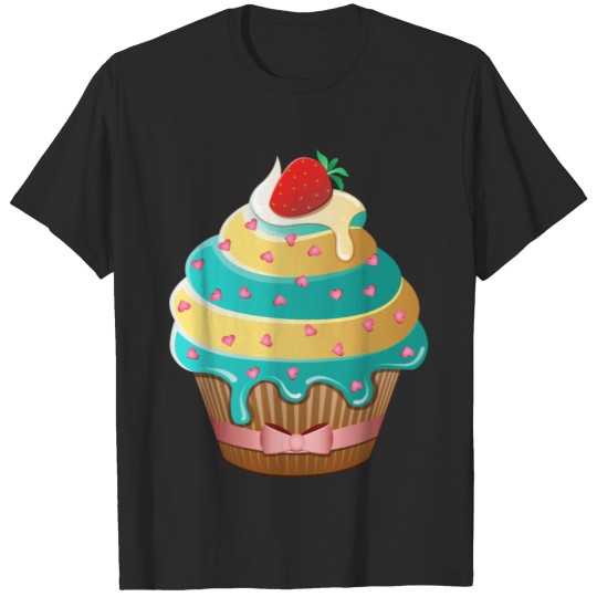 Cupcake with strawberry 4 T-shirt