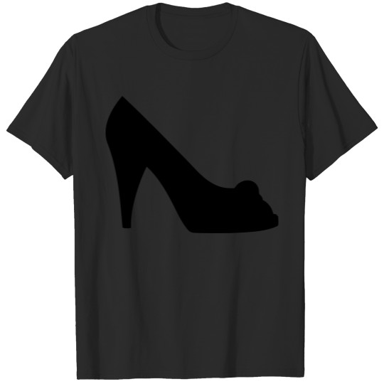 Vector high heels shoes Silhouette T-shirt