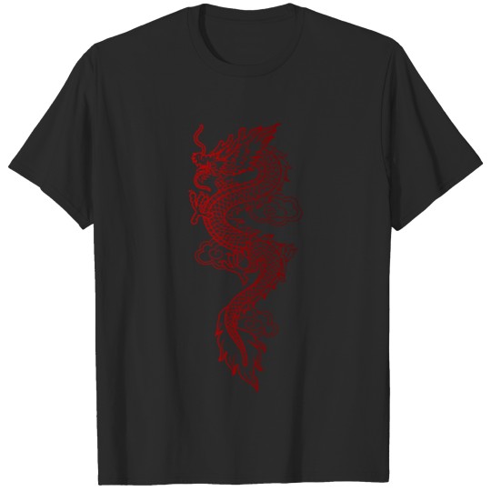 Vector abstract tatoo dragon logo vector image art T-shirt