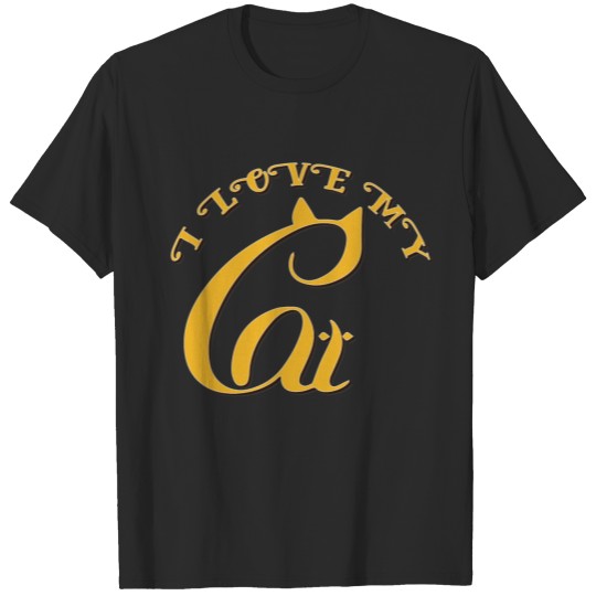 colored cats designs Cat type T-shirt
