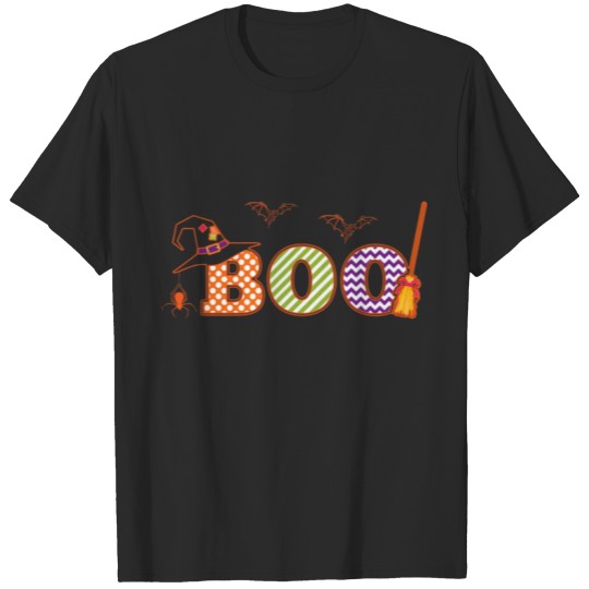 Halloween Boo With Witch Hat Funny Shirt T-shirt