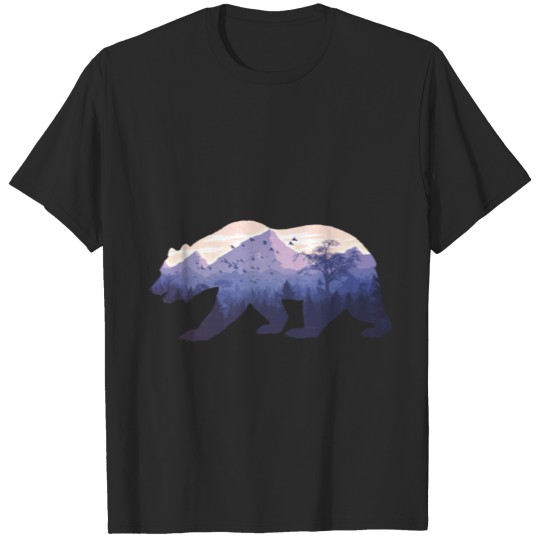 GIFT bear hiking wanderlust mountain natur grizzly T-shirt