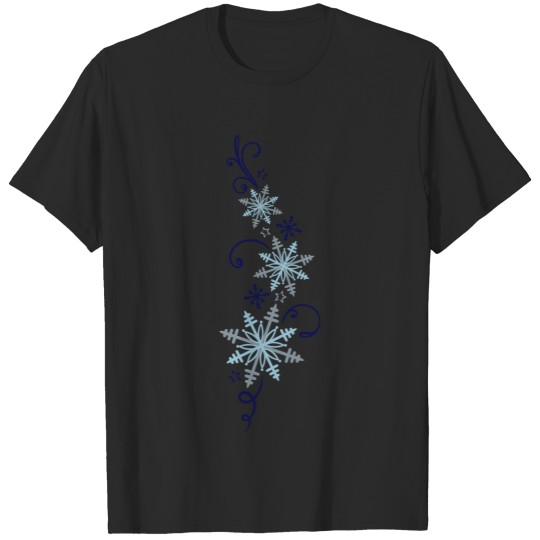 Snowflakes design. Winter, ice and snow. T-shirt