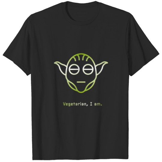 yoda joda vegetarian i am green food parodie humor T-shirt