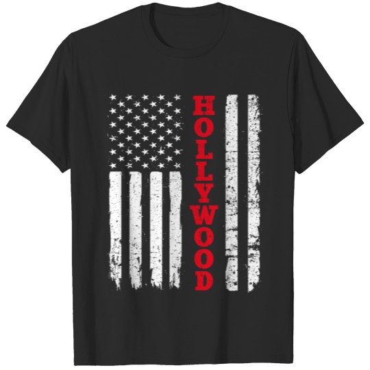 USA Hollywood Flag T-shirt