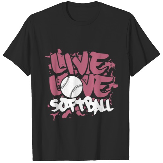 Threadrock Live Love Softball T-shirt