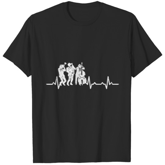 Jazz Trio Musicians Heartbeats T-shirt T-shirt