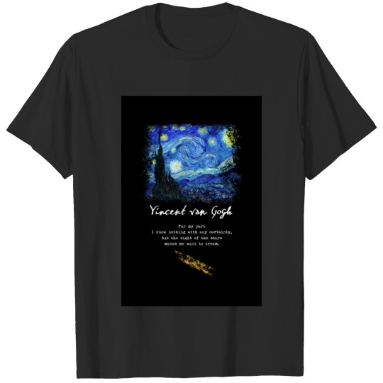 Vincent Van Gogh Starry Night Poem T-shirt