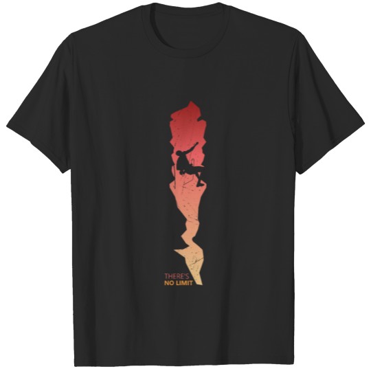 Mountain Silhouette Climber There's No Limit T-shirt