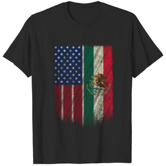 Mexican American Pride Mexican American Flag 4th of July T-shirt
