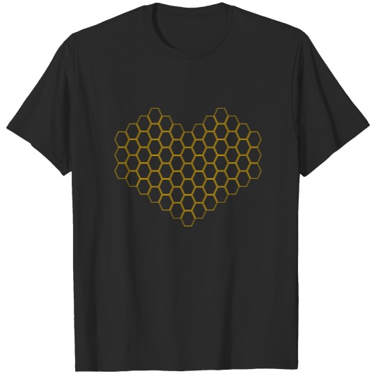 Honeycomb Heart - Beekeeper Beekeeping Bee Gift T-shirt