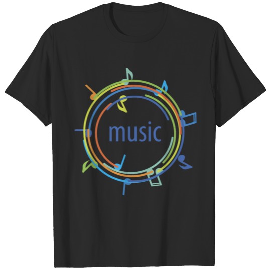 Music disign wiith notes T-shirt