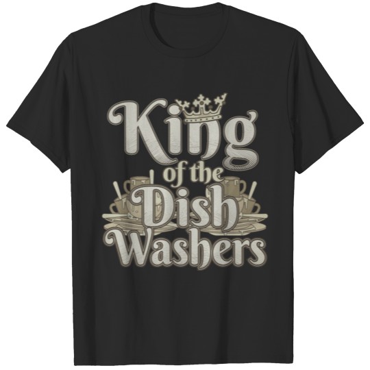King Of The Dish Washers Funny Dishwasher Vintage T-shirt