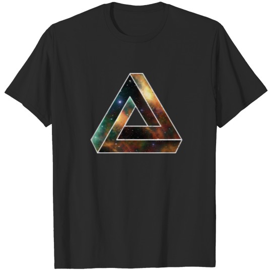 Penrose triangle, space galaxy design T-shirt