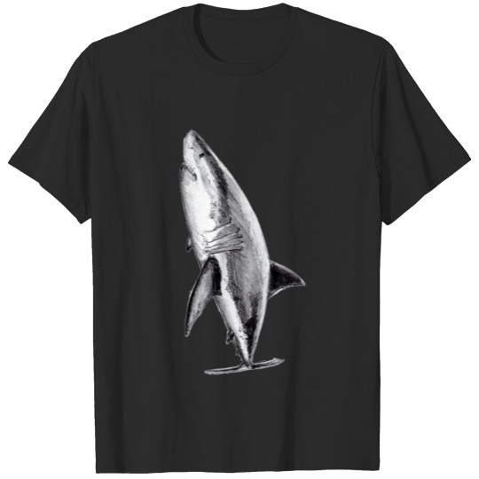 White shark design T-shirt