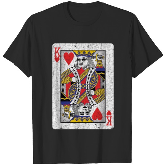 king of hearts playing card T-shirt