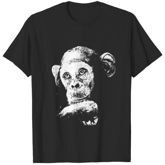Chimp - Chimpanzee - The malancholy thinker T-shirt