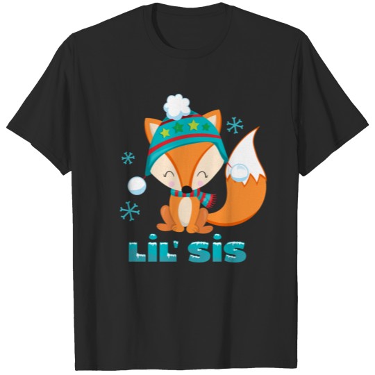 Christmas Fox Little Sis T-shirt