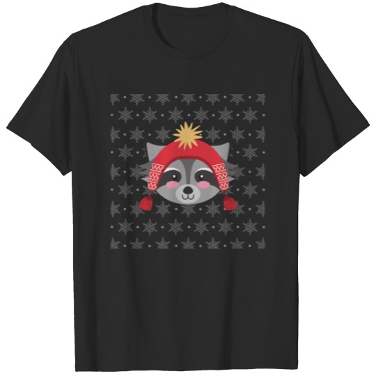 Raccoon's head in front of stars T-shirt