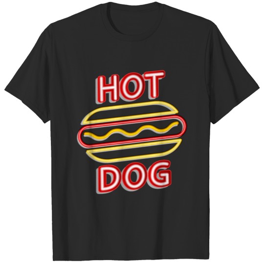 Hot Dog Neon Retro 80's Gift T-shirt