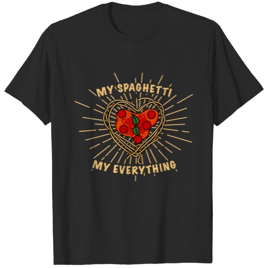 Love Food Spaghetti Heart Funny Gift T-shirt