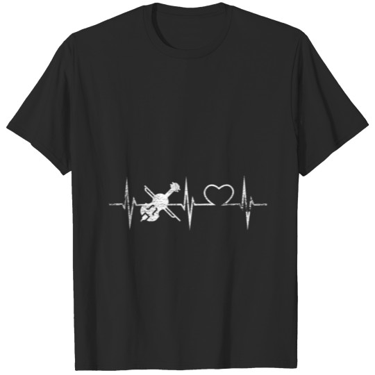 Violin Heartbeat With Heart T-shirt