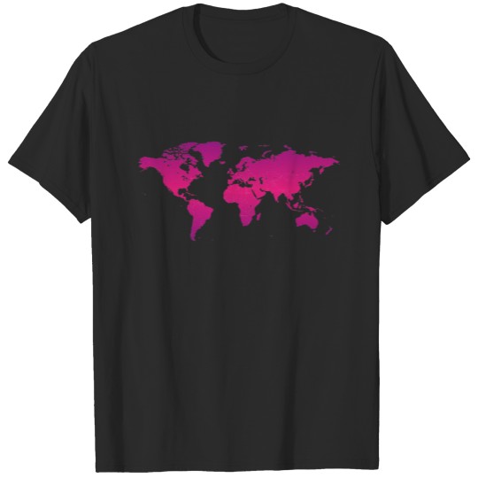 World map earth continents countries T-shirt
