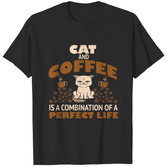 Cat And Coffee T-shirt