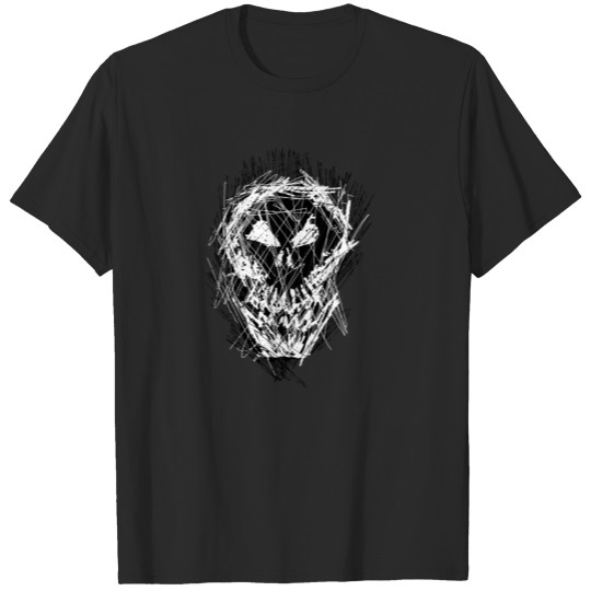 Skull Bones scratched death skeleton gift idea T-shirt