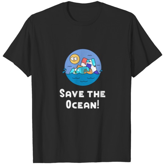 Save the ocean! No Plastic waste recycling fish T-shirt